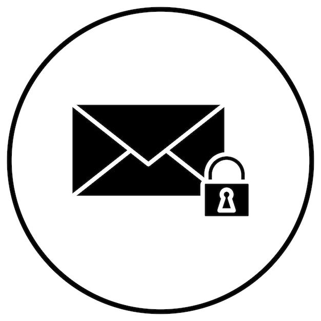 El icono del vector de seguridad de correo electrónico se puede utilizar para la protección y el conjunto de iconos de seguridad