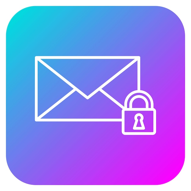 El icono del vector de seguridad de correo electrónico se puede utilizar para la protección y el conjunto de iconos de seguridad
