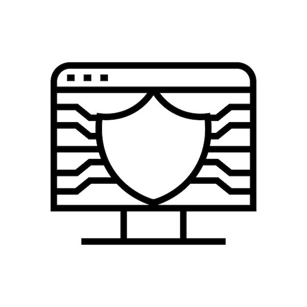 icono de vector de seguridad de internet