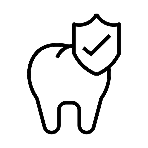 icono de vector de seguro dental