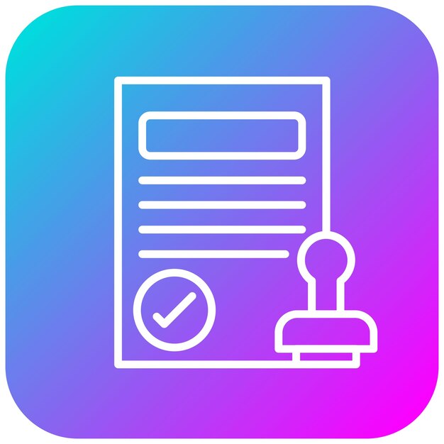 El icono del vector de sello de aprobación se puede utilizar para el conjunto de iconos de préstamo