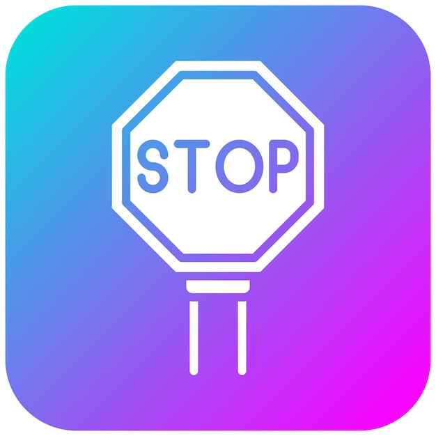 El icono del vector de señales de parada se puede utilizar para el conjunto de iconos de señales de tráfico