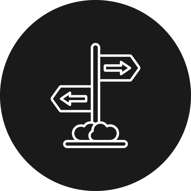 El icono del vector de señalización se puede utilizar para el conjunto de iconos de inmigración