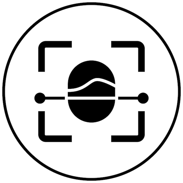 El icono del vector del sensor facial se puede utilizar para el conjunto de iconos biométricos