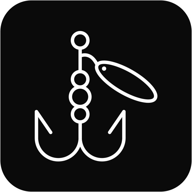 El icono del vector de señuelo del girador se puede usar para el conjunto de iconos de trekking