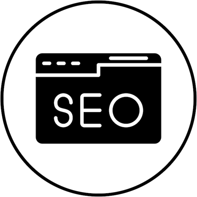 El icono del vector de SEO del sitio web se puede usar para el conjunto de iconos de marketing