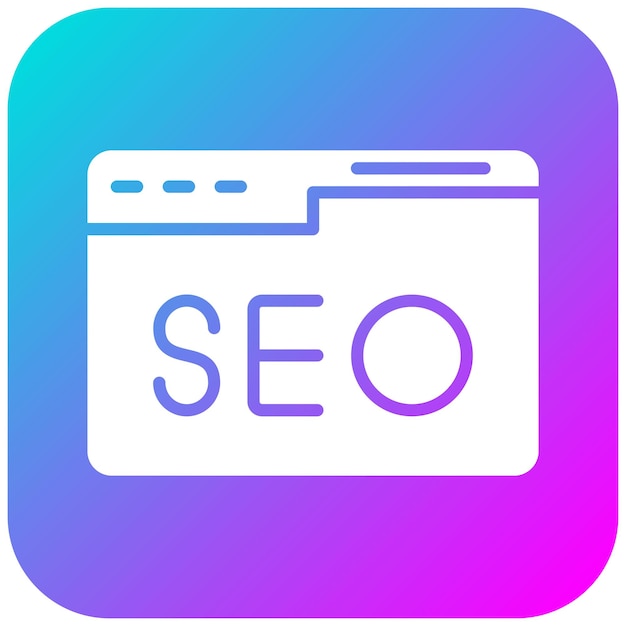El icono del vector de SEO del sitio web se puede usar para el conjunto de iconos de marketing