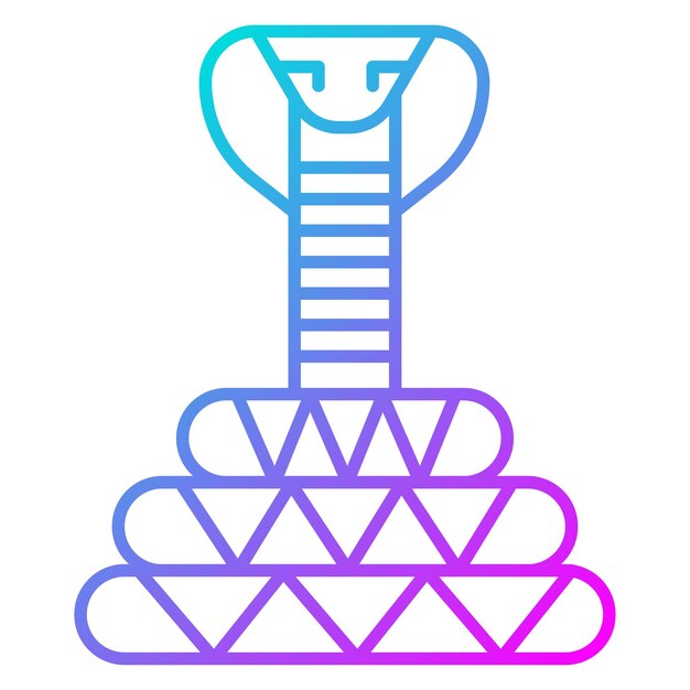 El icono del vector serpiente se puede usar para el conjunto de iconos del desierto
