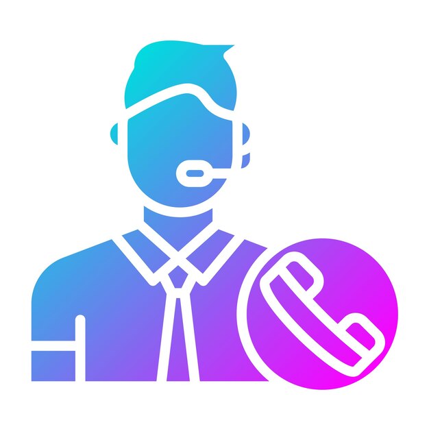 El icono del vector de servicio al cliente se puede utilizar para el conjunto de iconos de comunicaciones
