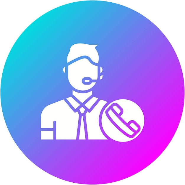 El icono del vector de servicio al cliente se puede utilizar para el conjunto de iconos de comunicaciones