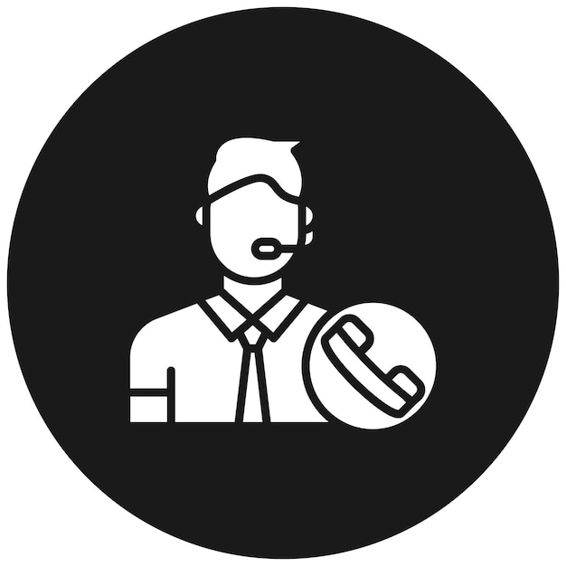 El icono del vector de servicio al cliente se puede utilizar para el conjunto de iconos de comunicaciones