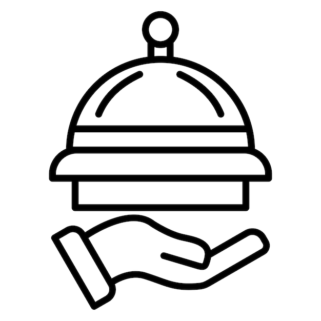 El icono del vector de servicio de alimentos se puede utilizar para el conjunto de iconos del ferrocarril
