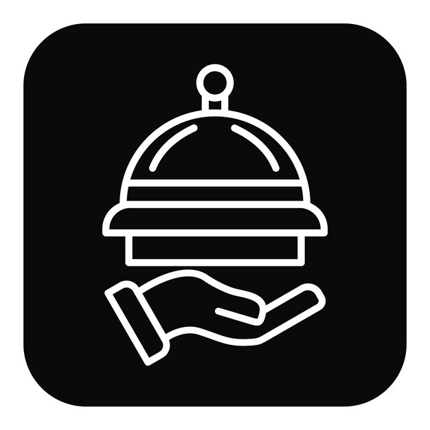 El icono del vector de servicio de alimentos se puede utilizar para el conjunto de iconos del ferrocarril