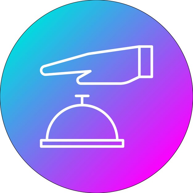 El icono del vector de servicio completo se puede utilizar para el conjunto de iconos de gestión de hoteles
