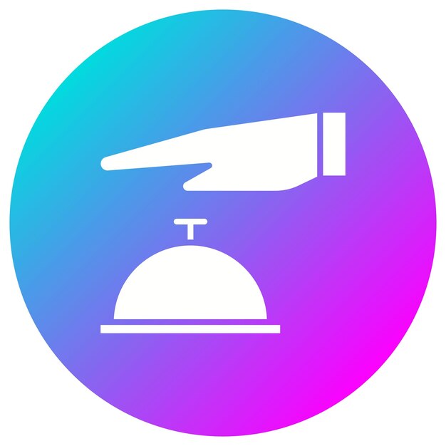 El icono del vector de servicio completo se puede utilizar para el conjunto de iconos de gestión de hoteles