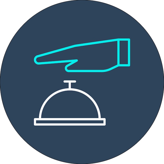 El icono del vector de servicio completo se puede utilizar para el conjunto de iconos de gestión de hoteles