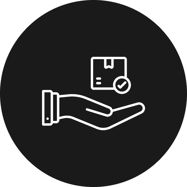 El icono del vector de servicio de entrega se puede utilizar para el conjunto de iconos de entrega y logística
