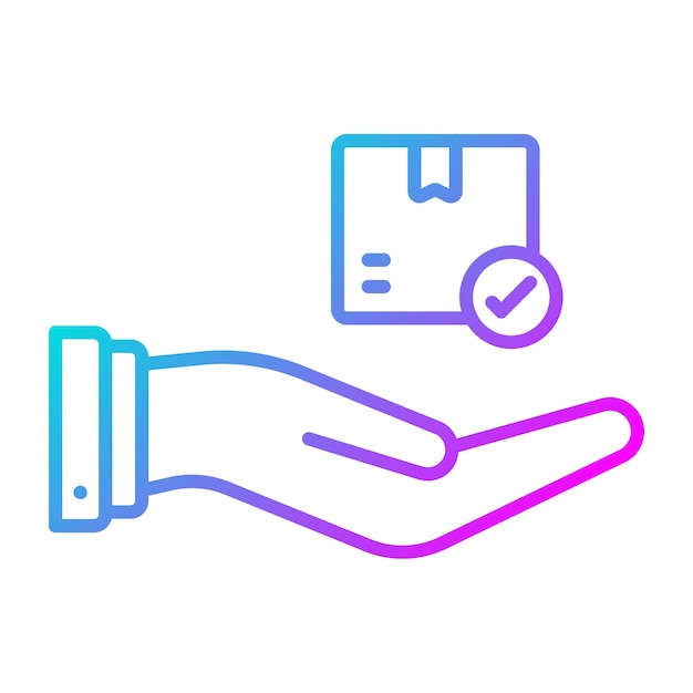 El icono del vector de servicio de entrega se puede utilizar para el conjunto de iconos de entrega y logística