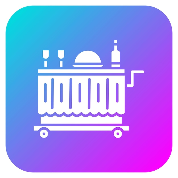 El icono del vector de servicio de la habitación se puede utilizar para el conjunto de iconos de gestión del hotel