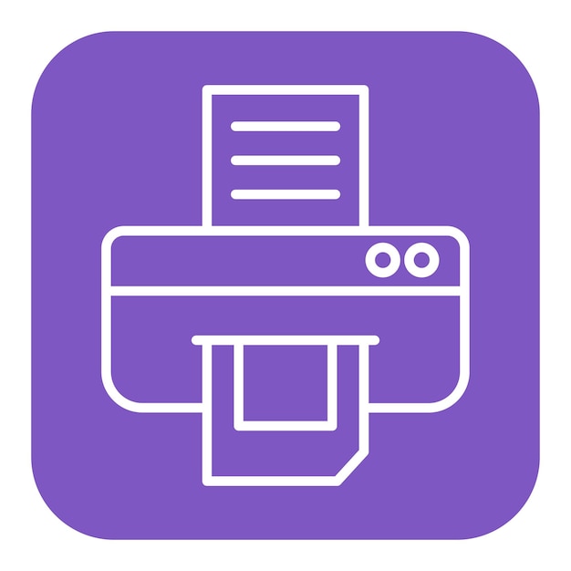 El icono del vector de servicio de impresión se puede utilizar para el conjunto de iconos del espacio de trabajo conjunto