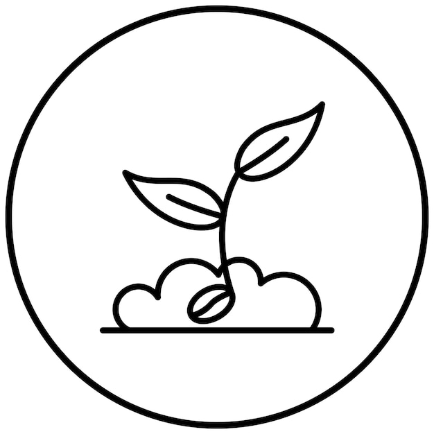 El icono del vector de siembra se puede usar para el conjunto de iconos del Carnaval