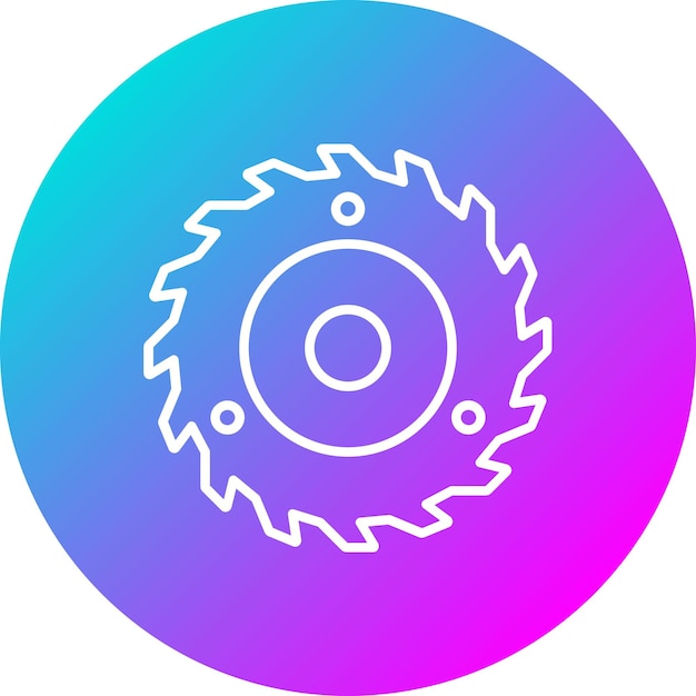 El icono del vector de la sierra circular se puede utilizar para el conjunto de iconos de herramientas de construcción