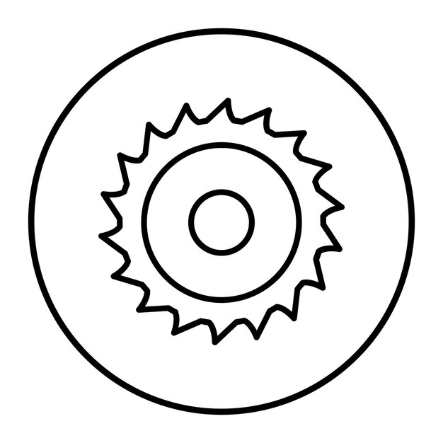 El icono del vector de la sierra circular se puede utilizar para el conjunto de iconos de mejoras para el hogar