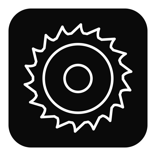 El icono del vector de la sierra circular se puede utilizar para el conjunto de iconos de mejoras para el hogar