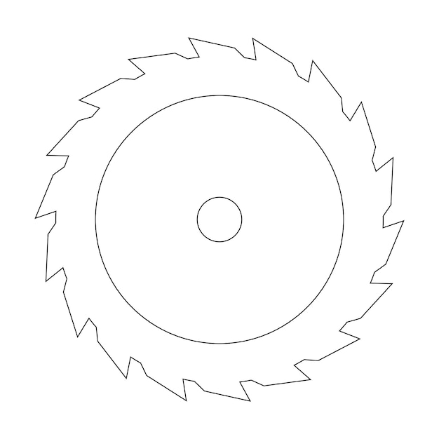 Icono de vector de sierra circular