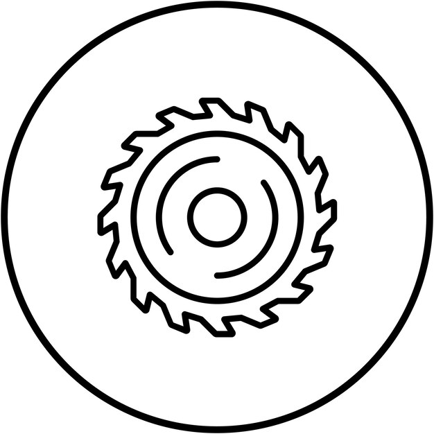 El icono del vector de la sierra se puede usar para el conjunto de iconos del Día del Trabajo