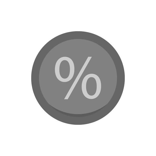 Icono de vector de signo de porcentaje aislado sobre fondo blanco Ilustración vectorial