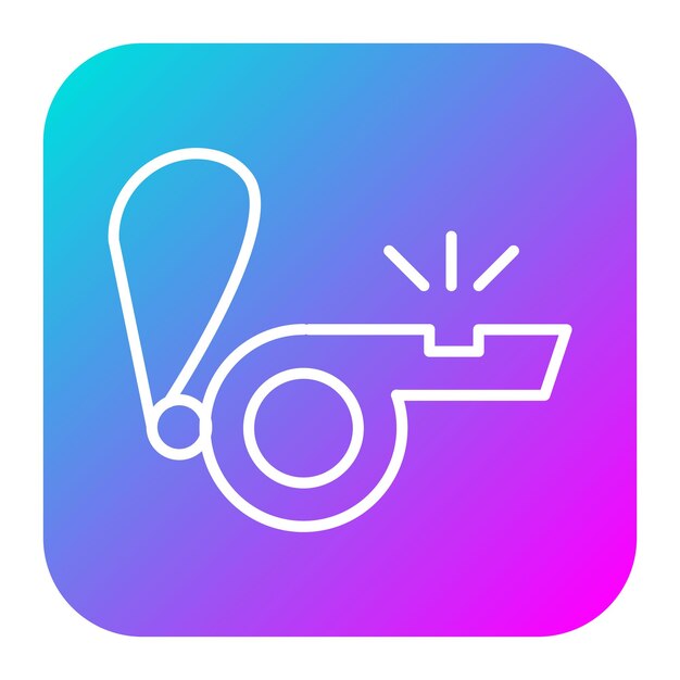 El icono del vector de silbido se puede usar para el conjunto de iconos de fútbol