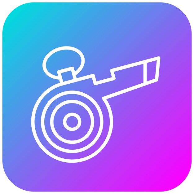 El icono del vector de silbido se puede usar para el conjunto de iconos de rugby