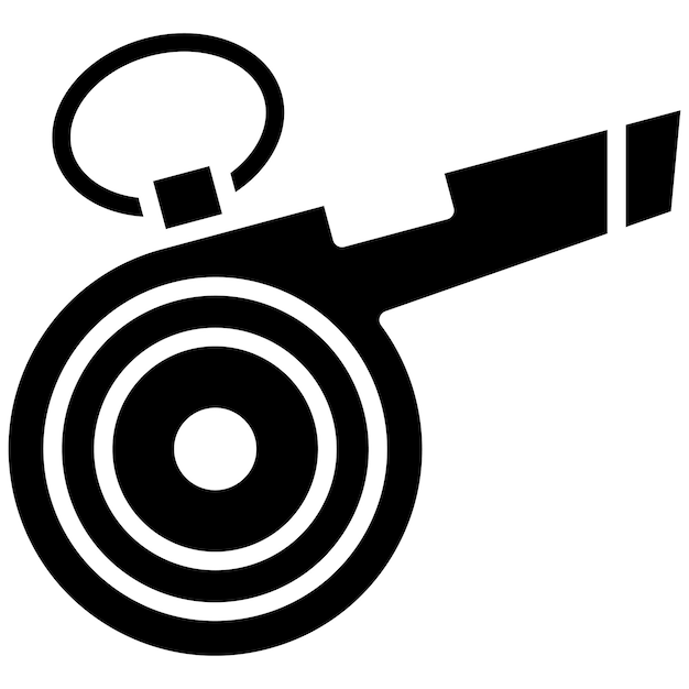 El icono del vector de silbido se puede usar para el conjunto de iconos de rugby