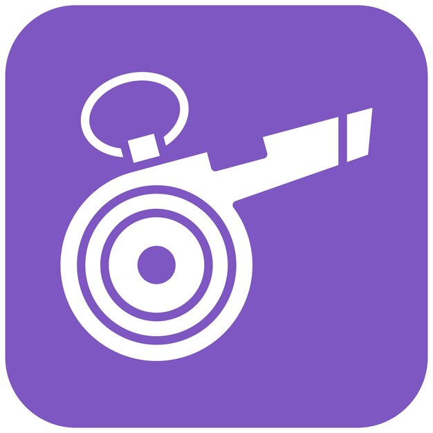 El icono del vector de silbido se puede usar para el conjunto de iconos de rugby