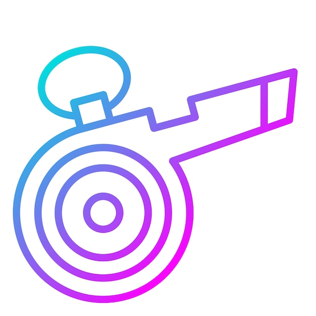 El icono del vector de silbido se puede usar para el conjunto de iconos de rugby