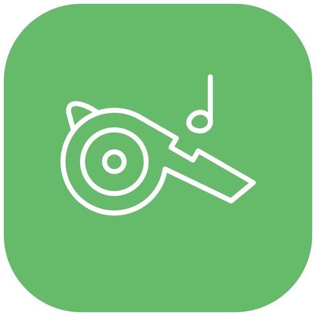El icono del vector de silbido se puede usar para el conjunto de iconos de voleibol