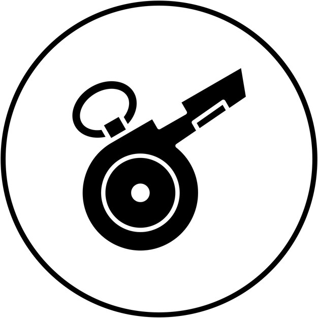 El icono del vector de silbido se puede utilizar para el conjunto de iconos deportivos