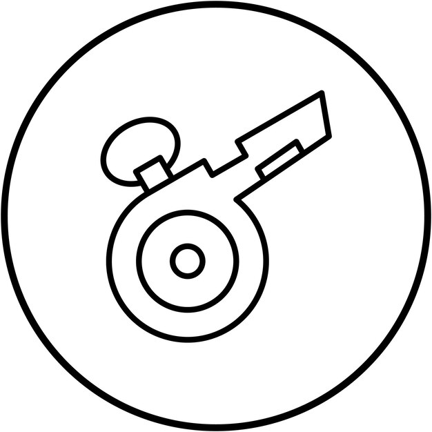 El icono del vector de silbido se puede utilizar para el conjunto de iconos deportivos