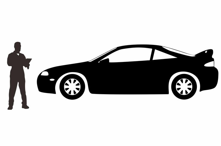 Vector icono de vector de silueta de reparación de coche