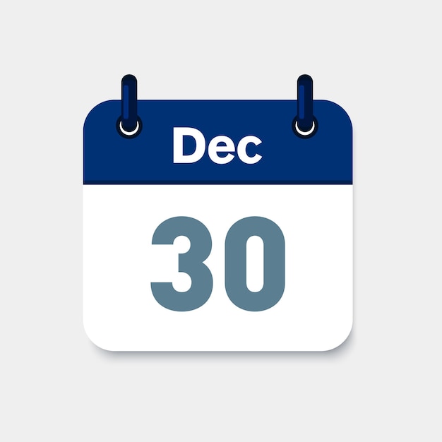 Vector icono de vector de símbolo de calendario de diciembregestión de tiempo icono de vacaciones icono de fecha límite elementos de la interfaz de usuario planificación