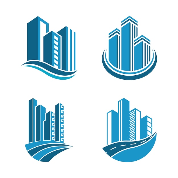 Icono de vector y símbolo de logotipo de edificio