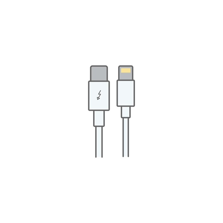 Vector el icono de vector simple moderno de cable usb