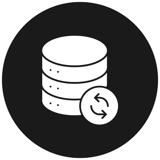El icono del vector de sincronización de datos se puede utilizar para el conjunto de iconos de análisis de datos