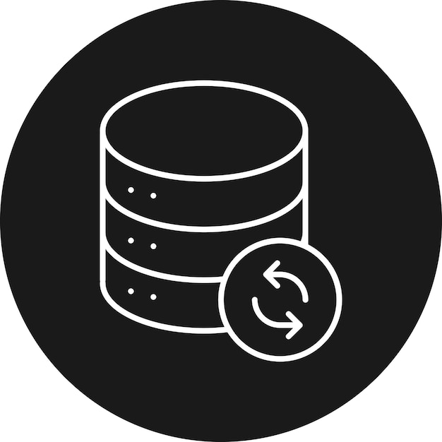 El icono del vector de sincronización de datos se puede utilizar para el conjunto de iconos de análisis de datos