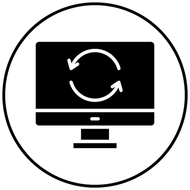 El icono del vector de sincronización se puede utilizar para el conjunto de iconos de Business Analytics