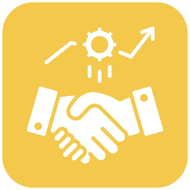 El icono del vector de sinergia se puede utilizar para el conjunto de iconos de Business Analytics