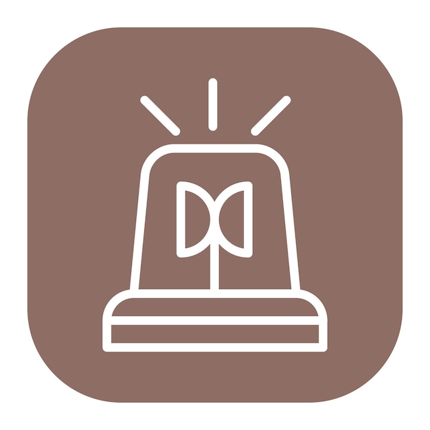 El icono del vector de la sirena se puede usar para el conjunto de iconos de la prisión
