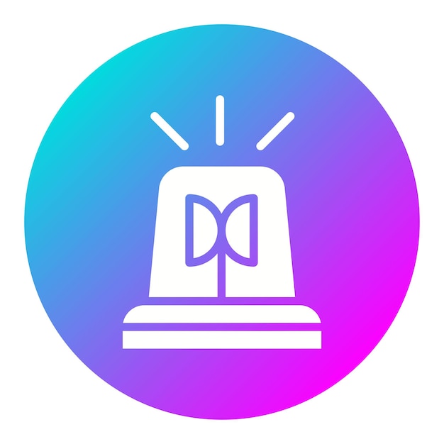 El icono del vector de la sirena se puede usar para el conjunto de iconos de la prisión