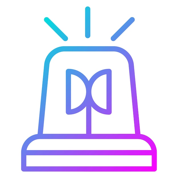 El icono del vector de la sirena se puede usar para el conjunto de iconos de la prisión